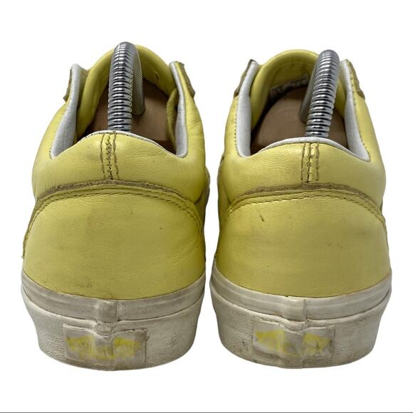 Vans Old Skool Yellow Pastel Leather Sneaker Unisex Size W 7 M 5.5 - Picture 5 of 10
